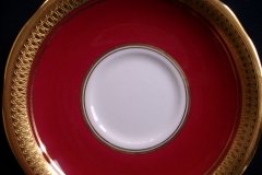 AYNSLEY BUCKINGHAM MAROON-  CUP & SAUCER   .....   http://jaapiesfinechinastore.com