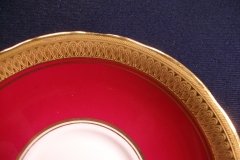 AYNSLEY BUCKINGHAM MAROON-  CUP & SAUCER   .....   http://jaapiesfinechinastore.com