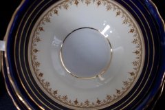 AYNSLEY DORCHESTER COBALT #7571 (NON FLORAL)-  CREAM SOUP BOWL & SAUCER    .....   http://jaapiesfinechinastore.com