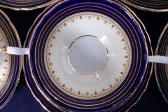 AYNSLEY DORCHESTER COBALT #7571 (NON FLORAL)-  CREAM SOUP BOWL & SAUCER    .....   http://jaapiesfinechinastore.com