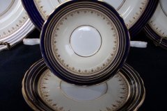 AYNSLEY DORCHESTER COBALT #7571 (NON FLORAL)-  CREAM SOUP BOWL & SAUCER    .....   http://jaapiesfinechinastore.com