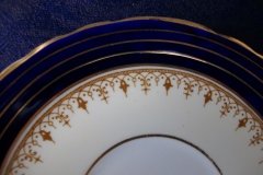 AYNSLEY DORCHESTER COBALT #7571 (NON FLORAL)-  CREAM SOUP BOWL & SAUCER    .....   http://jaapiesfinechinastore.com
