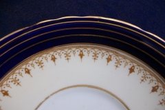 AYNSLEY DORCHESTER COBALT #7571 (NON FLORAL)-  CREAM SOUP BOWL & SAUCER    .....   http://jaapiesfinechinastore.com