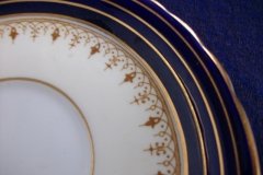 AYNSLEY DORCHESTER COBALT #7571 (NON FLORAL)-  CREAM SOUP BOWL & SAUCER    .....   http://jaapiesfinechinastore.com