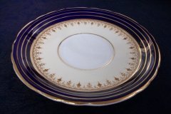 AYNSLEY DORCHESTER COBALT #7571 (NON FLORAL)-  CREAM SOUP BOWL & SAUCER    .....   http://jaapiesfinechinastore.com