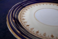 AYNSLEY DORCHESTER COBALT #7571 (NON FLORAL)-  CREAM SOUP BOWL & SAUCER    .....   http://jaapiesfinechinastore.com