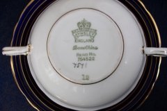 AYNSLEY DORCHESTER COBALT #7571 (NON FLORAL)-  CREAM SOUP BOWL & SAUCER    .....   http://jaapiesfinechinastore.com
