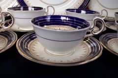 AYNSLEY DORCHESTER COBALT #7571 (NON FLORAL)- CUP & SAUCER    .....   http://jaapiesfinechinastore.com