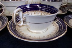 AYNSLEY DORCHESTER COBALT #7571 (NON FLORAL)- CUP & SAUCER    .....   http://jaapiesfinechinastore.com