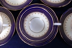 AYNSLEY DORCHESTER COBALT #7571 (NON FLORAL)- CUP & SAUCER    .....   http://jaapiesfinechinastore.com