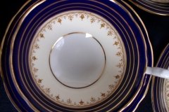 AYNSLEY DORCHESTER COBALT #7571 (NON FLORAL)- CUP & SAUCER    .....   http://jaapiesfinechinastore.com