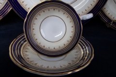 AYNSLEY DORCHESTER COBALT #7571 (NON FLORAL)- CUP & SAUCER    .....   http://jaapiesfinechinastore.com