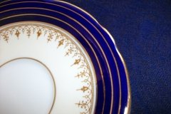 AYNSLEY DORCHESTER COBALT #7571 (NON FLORAL)- CUP & SAUCER    .....   http://jaapiesfinechinastore.com