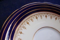 AYNSLEY DORCHESTER COBALT #7571 (NON FLORAL)- CUP & SAUCER    .....   http://jaapiesfinechinastore.com