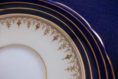 AYNSLEY DORCHESTER COBALT #7571 (NON FLORAL)- CUP & SAUCER    .....   http://jaapiesfinechinastore.com