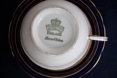 AYNSLEY DORCHESTER COBALT #7571 (NON FLORAL)- CUP & SAUCER    .....   http://jaapiesfinechinastore.com