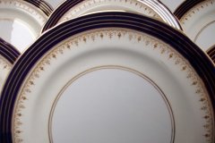 AYNSLEY DORCHESTER COBALT #7571 (NON FLORAL)- DINNER PLATE     .....   http://jaapiesfinechinastore.com