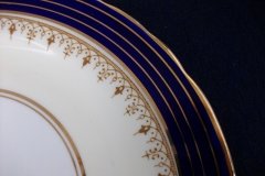 AYNSLEY DORCHESTER COBALT #7571 (NON FLORAL)- SALAD PLATE     .....   http://jaapiesfinechinastore.com