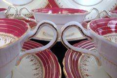 AYNSLEY DORCHESTER- SOUP BOWL & SAUCER   ..... http://jaapiesfinechinastore.com