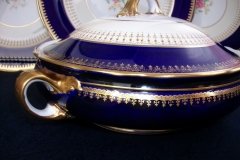 AYNSLEY HATFIELD COBALT #7024- ROUND COVERED  SERVING BOWL    .....   http://jaapiesfinechinastore.com