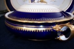 AYNSLEY HATFIELD COBALT #7024- ROUND COVERED  SERVING BOWL    .....   http://jaapiesfinechinastore.com