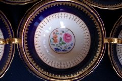 AYNSLEY HATFIELD COBALT #7024- SOUP BOWL  & SAUCER   .....   http://jaapiesfinechinastore.com