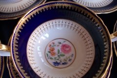 AYNSLEY HATFIELD COBALT #7024- SOUP BOWL  & SAUCER   .....   http://jaapiesfinechinastore.com