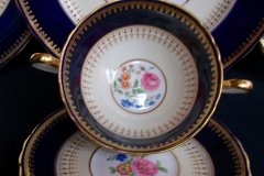 AYNSLEY HATFIELD COBALT #7024- SOUP BOWL  & SAUCER   .....   http://jaapiesfinechinastore.com