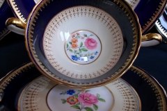 AYNSLEY HATFIELD COBALT #7024- SOUP BOWL  & SAUCER   .....   http://jaapiesfinechinastore.com