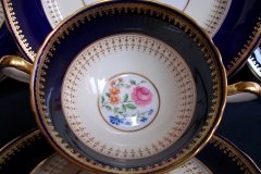 AYNSLEY HATFIELD COBALT #7024- SOUP BOWL  & SAUCER   .....   http://jaapiesfinechinastore.com