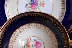 AYNSLEY HATFIELD COBALT #7024- SOUP BOWL  & SAUCER   .....   http://jaapiesfinechinastore.com