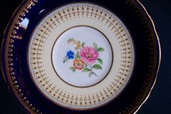 AYNSLEY HATFIELD COBALT #7024- SOUP BOWL  & SAUCER   .....   http://jaapiesfinechinastore.com
