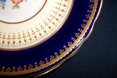 AYNSLEY HATFIELD COBALT #7024- SOUP BOWL  & SAUCER   .....   http://jaapiesfinechinastore.com