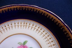 AYNSLEY HATFIELD COBALT #7024- SOUP BOWL  & SAUCER   .....   http://jaapiesfinechinastore.com