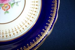 AYNSLEY HATFIELD COBALT #7024- SOUP BOWL  & SAUCER   .....   http://jaapiesfinechinastore.com