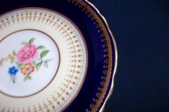 AYNSLEY HATFIELD COBALT #7024- SOUP BOWL  & SAUCER   .....   http://jaapiesfinechinastore.com