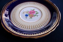 AYNSLEY HATFIELD COBALT #7024- SOUP BOWL  & SAUCER   .....   http://jaapiesfinechinastore.com