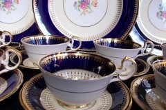 AYNSLEY HATFIELD COBALT #7024- CUP & SAUCER   .....   http://jaapiesfinechinastore.com