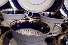 AYNSLEY HATFIELD COBALT #7024- CUP & SAUCER   .....   http://jaapiesfinechinastore.com