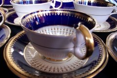 AYNSLEY HATFIELD COBALT #7024- CUP & SAUCER   .....   http://jaapiesfinechinastore.com