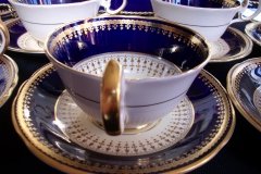 AYNSLEY HATFIELD COBALT #7024- CUP & SAUCER   .....   http://jaapiesfinechinastore.com