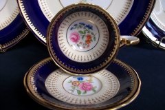 AYNSLEY HATFIELD COBALT #7024- CUP & SAUCER   .....   http://jaapiesfinechinastore.com