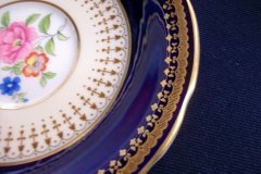 AYNSLEY HATFIELD COBALT #7024- CUP & SAUCER   .....   http://jaapiesfinechinastore.com