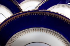 AYNSLEY HATFIELD COBALT #7024-  DINNER PLATE   .....   http://jaapiesfinechinastore.com