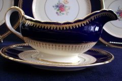 AYNSLEY HATFIELD COBALT #7024- GRAVY BOAT & UNDERPLATE   .....   http://jaapiesfinechinastore.com