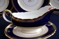 AYNSLEY HATFIELD COBALT #7024- GRAVY BOAT & UNDERPLATE   .....   http://jaapiesfinechinastore.com
