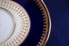 AYNSLEY HATFIELD COBALT #7024- GRAVY BOAT & UNDERPLATE   .....   http://jaapiesfinechinastore.com