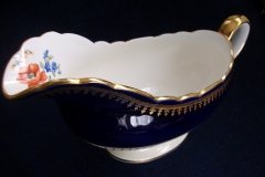 AYNSLEY HATFIELD COBALT #7024- GRAVY BOAT & UNDERPLATE   .....   http://jaapiesfinechinastore.com