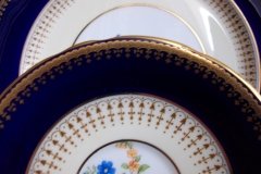 AYNSLEY HATFIELD COBALT #7024-  SAUCER  for  SOUP BOWL   .....   http://jaapiesfinechinastore.com