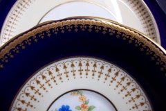 AYNSLEY HATFIELD COBALT #7024-  SAUCER  for  SOUP BOWL   .....   http://jaapiesfinechinastore.com